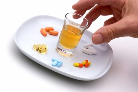 tablets and alcohol after removing the gall bladder